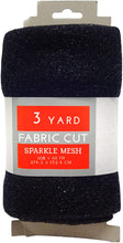 Load image into Gallery viewer, (3 Yards Cut) Polymesh Glitter Precut Fabric for Quilting Projects and Sewing, Black