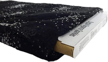 Load image into Gallery viewer, Sparkle Crystal Sheer Organza 58"/60" Wide Fabric by The Yard, Black