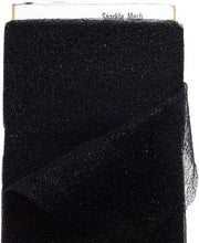 Load image into Gallery viewer, (3 Yards Cut) Polymesh Glitter Precut Fabric for Quilting Projects and Sewing, Black