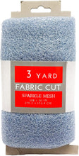 Load image into Gallery viewer, (3 Yards Cut) Polymesh Glitter Precut Fabric for Quilting Projects and Sewing, Light Blue