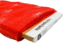 Load image into Gallery viewer, Sparkle Crystal Sheer Organza 58"/60" Wide Fabric by The Yard, Red