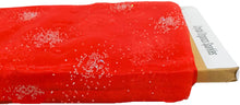 Load image into Gallery viewer, Sparkle Crystal Sheer Organza 58"/60" Wide Fabric by The Yard, Red