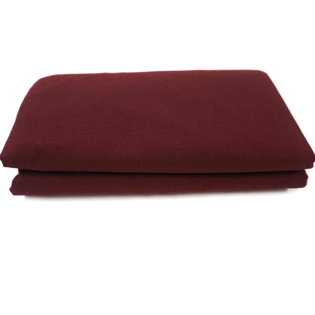100% Cotton Solid Quilting Fabric, Merlot, (3 Yards Cut)