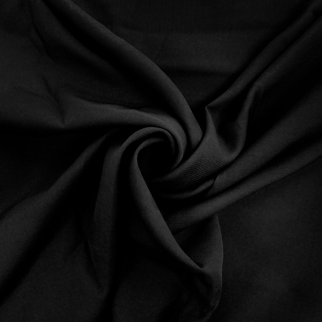 (3 Yards Cut) Fine Chiffon Fabric, Black