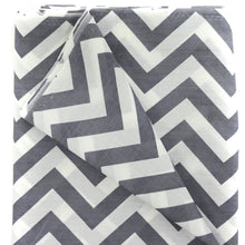 Load image into Gallery viewer, (3 Yards Cut) Poly Cotton Chevron Print Fabric, Gray
