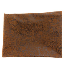 Load image into Gallery viewer, Faux Leather Jacobean Print Upholstery Fabric, Brown
