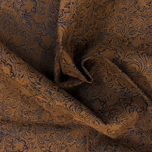 Load image into Gallery viewer, Faux Leather Jacobean Print Upholstery Fabric, Brown
