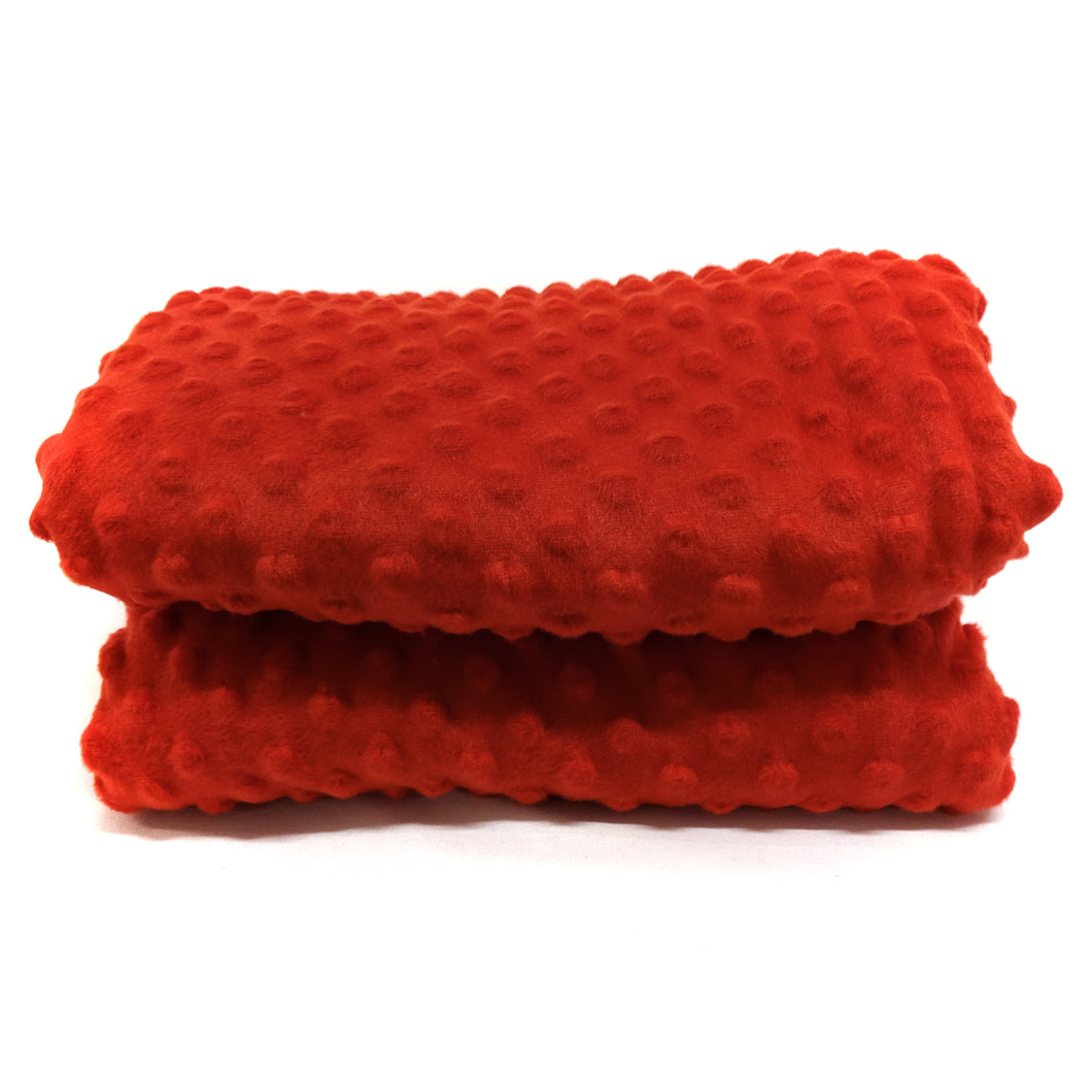 (2 Yards Cut) Soft Puffy Dot Fleece, Red