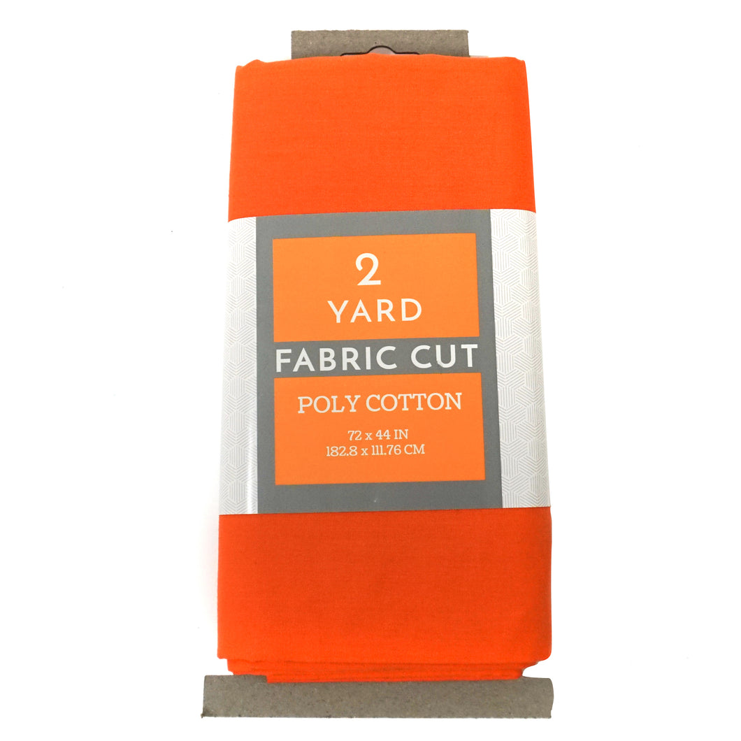 (2 Yards Cut) Craft Quilting Poly Cotton Fabric, Orange