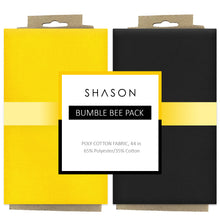 Load image into Gallery viewer, Shason Textile (3 Yards) Pack of 2 Poly Cotton Theme Bundle for Crafts and Projects, Bumble Bee Pack
