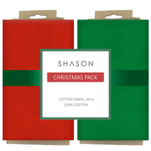 Load image into Gallery viewer, Shason Textile (3 Yards) Pack of 2 100% Cotton Theme Bundle for Crafts and Projects, Christmas Pack
