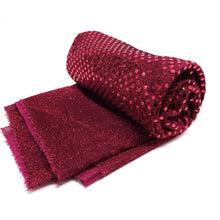 Load image into Gallery viewer, (3 Yards Cut) Spangle Sequin Glitter Knit Fabric, Hot Pink
