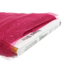 Load image into Gallery viewer, (10 Yards Cut) Polymesh Glitter Precut Fabric for Quilting Projects and Sewing, Hot Pink
