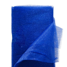 Load image into Gallery viewer, (10 Yards Cut) Polymesh Glitter Precut Fabric for Quilting Projects and Sewing, Cobalt
