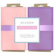 Load image into Gallery viewer, Shason Textile (3 Yards) Pack of 2 Poly Cotton Theme Bundle for Crafts and Projects, Pastel Color Pack
