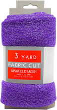 Load image into Gallery viewer, (3 Yards Cut) Polymesh Glitter Precut Fabric for Quilting Projects and Sewing, Purple
