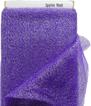 Load image into Gallery viewer, (3 Yards Cut) Polymesh Glitter Precut Fabric for Quilting Projects and Sewing, Purple
