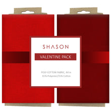 Load image into Gallery viewer, Shason Textile (3 Yards) Pack of 2 Poly Cotton Theme Bundle for Crafts and Projects, Valentine Pack
